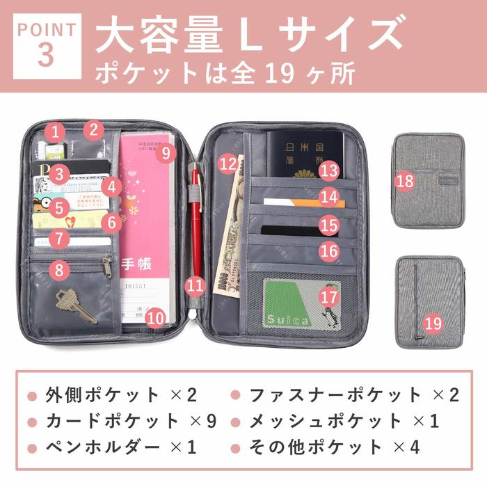 Renervate 母子手帳ケース ジャバラ ブランド おしゃれ 2人分 二人用 通帳 マルチケース カードケース 可愛い かわいい お薬手帳 シンプル 見開き デザイン S M L 男の子 女の子 ベビー 赤ちゃん 出産祝い プレゼント 大容量 大きめ 直送(blue,S)