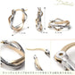 Renervate ピアス 金属アレルギー 18金 18k フープ 揺れる キャッチ シンプル 小さい セット アレルギー ピアス レディース 大人 ブランド ぶらさがり ピアス かわいい 可愛い 韓国 派手 かっこいい 人気 プレゼント つけっぱなし シルバー ゴールド ツートンカラー(ゴールド)