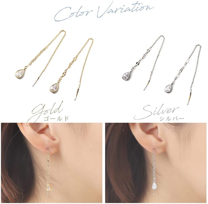 Renervate ピアス 金属アレルギー 18金 18k フープ 揺れる キャッチ シンプル 小さい セット アレルギー ピアス レディース 大人 ブランド ぶらさがり ピアス かわいい 可愛い 韓国 派手 かっこいい 人気 ジュエリー プレゼント 両耳 つけっぱなし シルバー ゴールド(ゴールド)