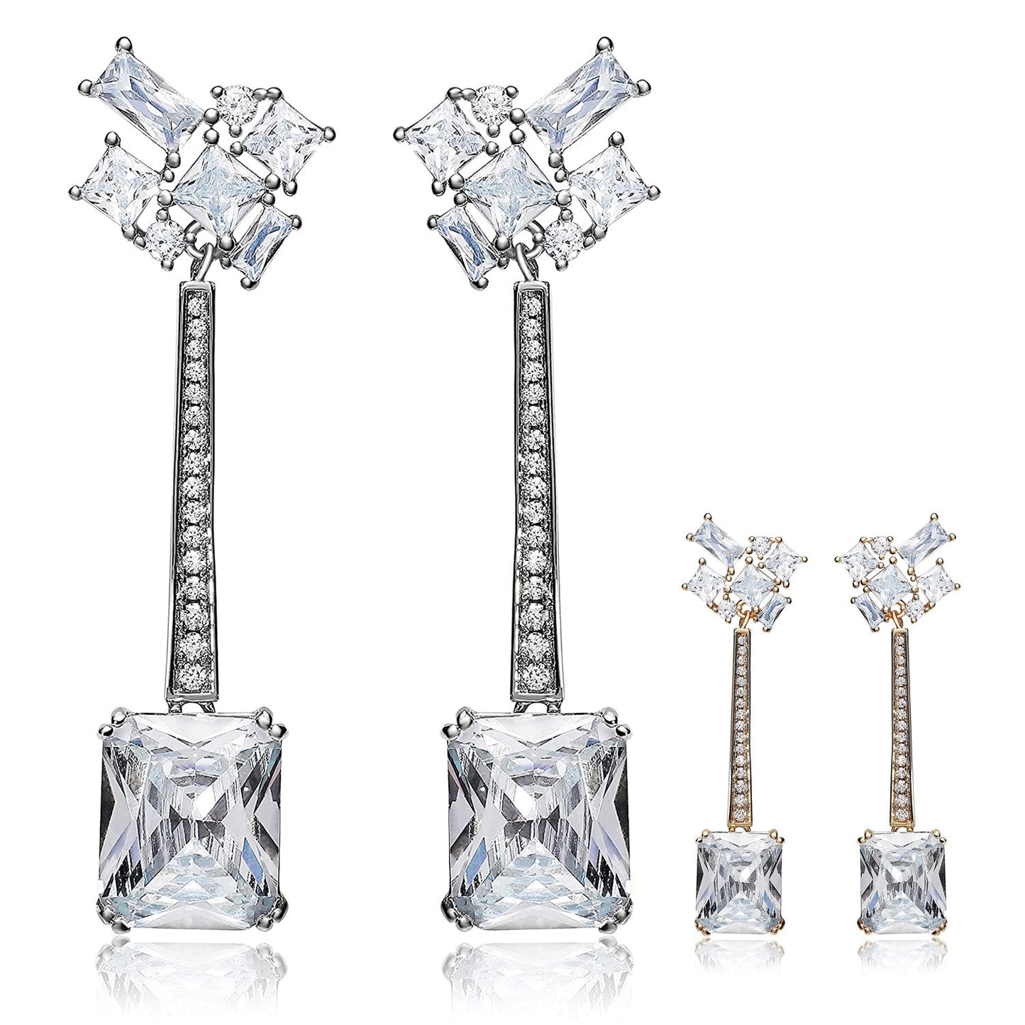A neige ピアス レディース 人気 金属アレルギー対応 ジュエルボックス レディースピアス スワロフスキー 揺れるピアス ブランド シンプル シルバー ゴールド 18k加工 イヤリング  アクセサリー 樹脂 誕生日 プレゼント 結婚記念日 女性 大人 jewelvox かわいい 両耳 セット(ゴールド)