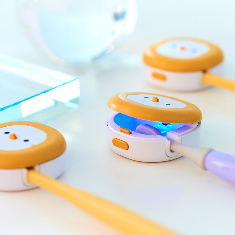 【限定クーポンで20%OFF】ULTRAWAVE 充電式歯ブラシ除菌キャップコンパクト イエロー (MDK-TS00YR)