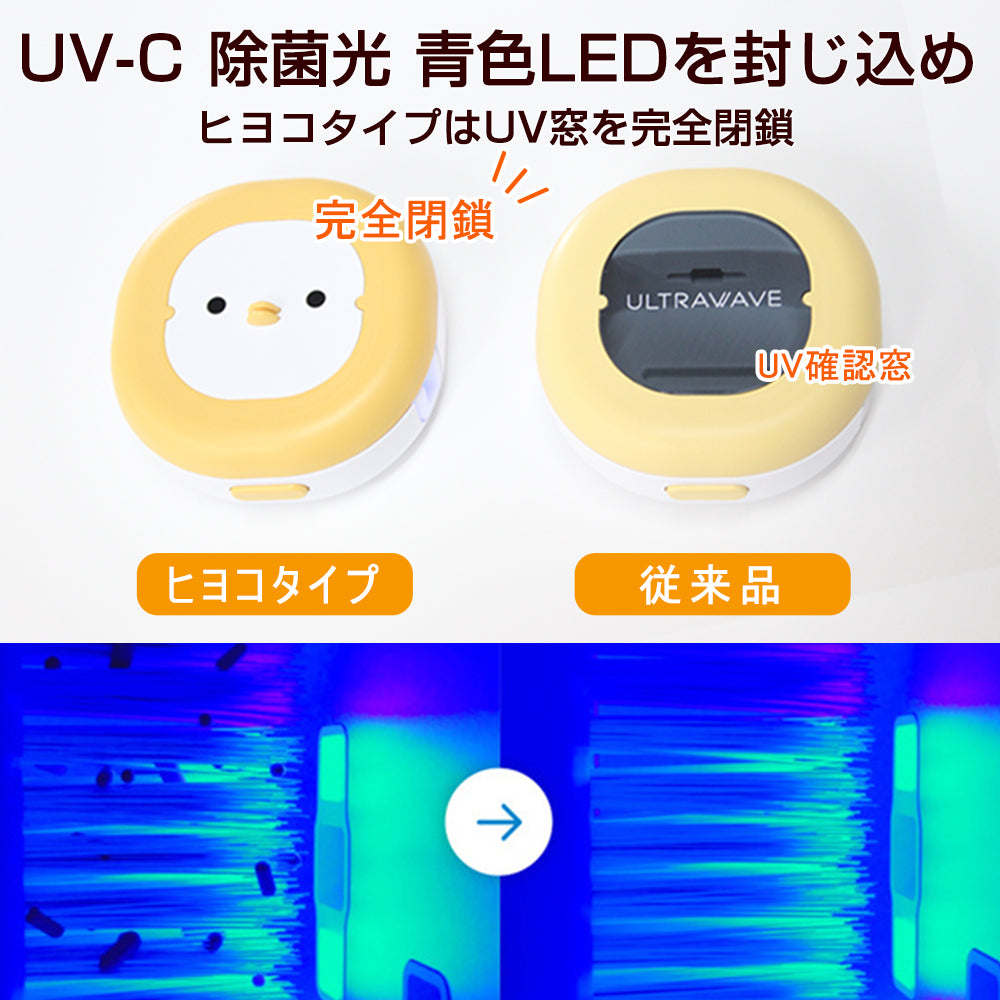 【限定クーポンで20%OFF】ULTRAWAVE 充電式歯ブラシ除菌キャップコンパクト イエロー (MDK-TS00YR)
