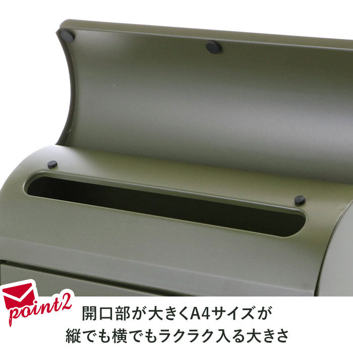 【MEHAMAMBマットブラック・メールボックス】 マーキュリー ポスト 通販 壁掛け おしゃれ 大型 郵便受け 郵便ポスト 鍵付き レトロ 郵便 ポスト 赤 カラフル アメリカン ハンドル付き MAIL BOX ハンドルロック メールボックス MERCURY