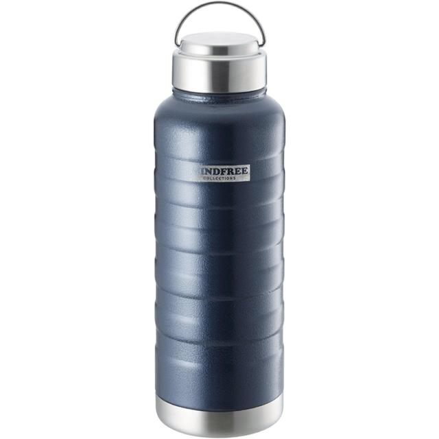 【ネイビー】 水筒 1l 直飲み 通販 ステンレスボトル マグボトル マイボトル 保冷 保温  1リットル 1000ml MINDFREE マインドフリー 洗いやすい 広口 ボトル おしゃれ 部活 スポーツ アウトドア 通学