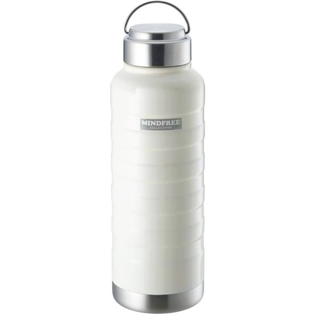 【ホワイト】 水筒 1l 直飲み 通販 ステンレスボトル マグボトル マイボトル 保冷 保温  1リットル 1000ml MINDFREE マインドフリー 洗いやすい 広口 ボトル おしゃれ 部活 スポーツ アウトドア 通学