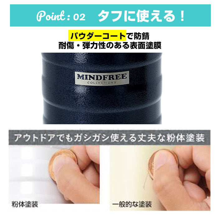【ネイビー】 水筒 1l 直飲み 通販 ステンレスボトル マグボトル マイボトル 保冷 保温  1リットル 1000ml MINDFREE マインドフリー 洗いやすい 広口 ボトル おしゃれ 部活 スポーツ アウトドア 通学