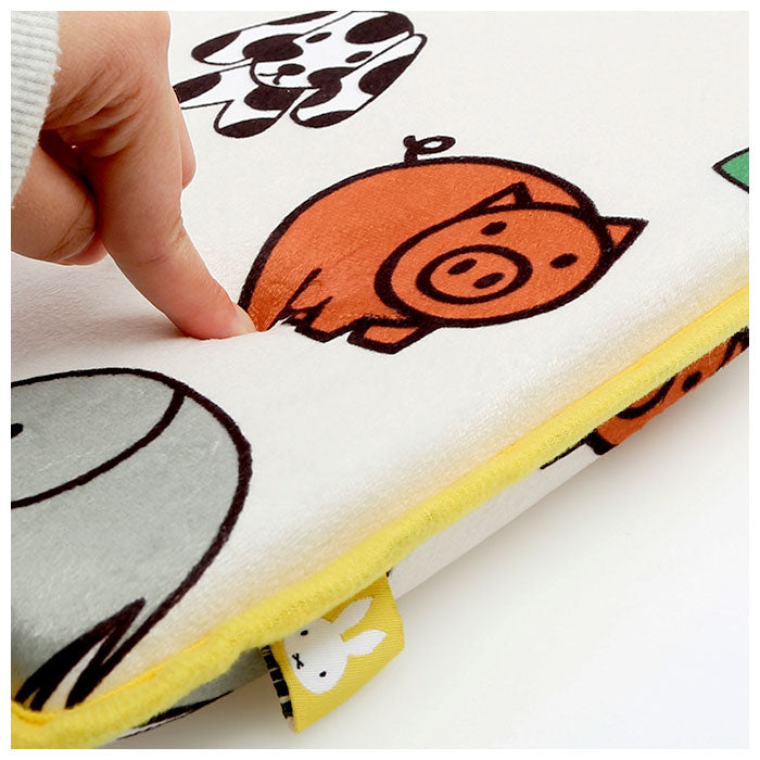 【ミッフィードット・クッション】 シートクッション 車 かわいい 通販 おしゃれ キャラクター ミッフィー miffy × Nicott 座布団 低反発 インテリア 椅子 イス チェアパッド 四角 正方形 スクエア LIC-MF0023 LIC-MF0024