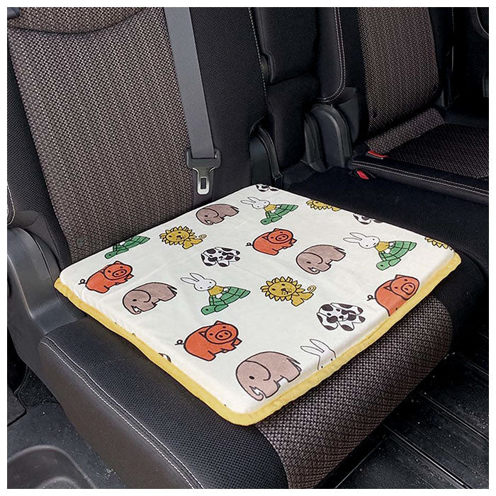 【ミッフィードット・クッション】 シートクッション 車 かわいい 通販 おしゃれ キャラクター ミッフィー miffy × Nicott 座布団 低反発 インテリア 椅子 イス チェアパッド 四角 正方形 スクエア LIC-MF0023 LIC-MF0024