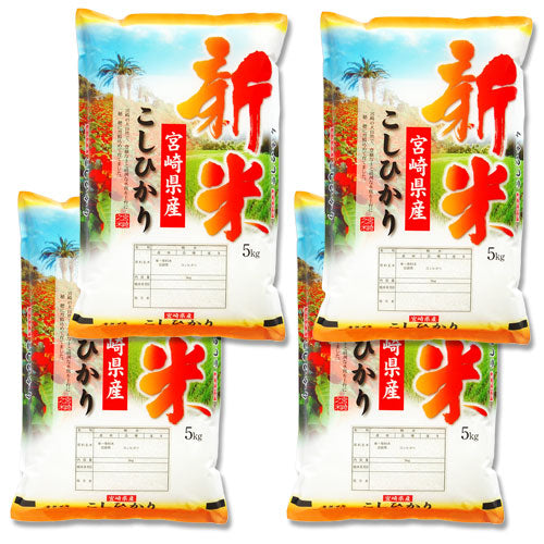【新米】コシヒカリ 白米 20kg(5kg×4袋) 令和３年 宮崎県産