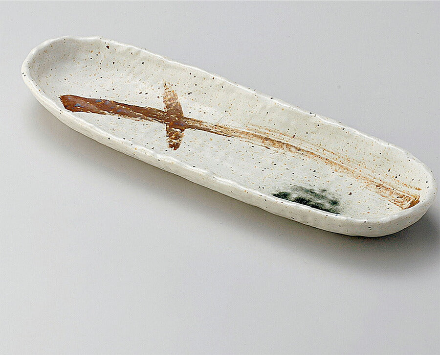 みやまトレー皿 幅30.5cm さんま皿 磁器 長皿 美濃焼 和食器 大皿  陶器のふる里  stockヤ