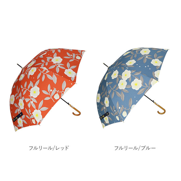 【白花.PK・耐風長傘】 傘 レディース ジャンプ 通販 長傘 軽量 おしゃれ ジャンプ傘 60cm 8本骨 耐風 グラスファイバー 丈夫 傘 雨傘 ワンタッチ 大人 かわいい 通勤 通学 婦人傘 女性用 ワールドパーティ