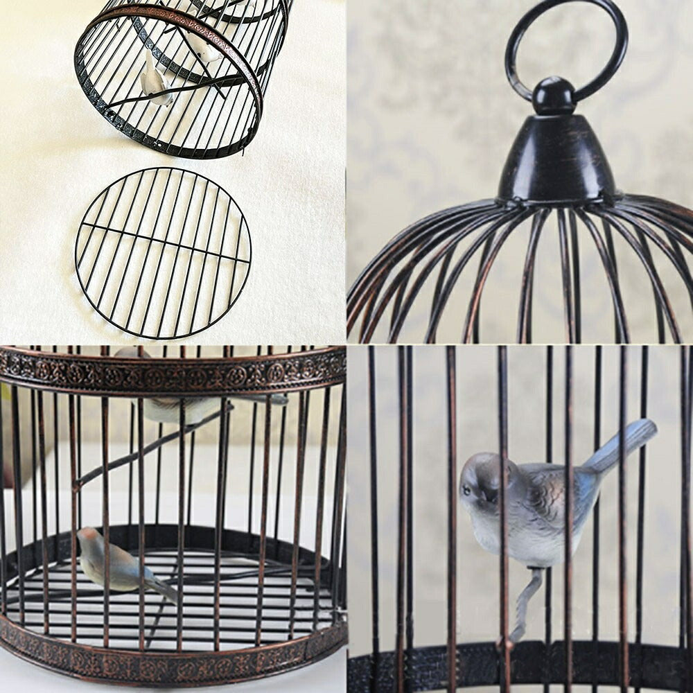 【人気商品】ペット用品 鳥籠 アイアン バード ケージ 53cm リング取っ手付き 鳥かご 篭 ブラック ディスプレイ 開閉 鉄 ヴィンテージ風 インテリア バードゲージ 結婚式 ウェディング ブライダル ガーデン ウェルカムスペース メジロ