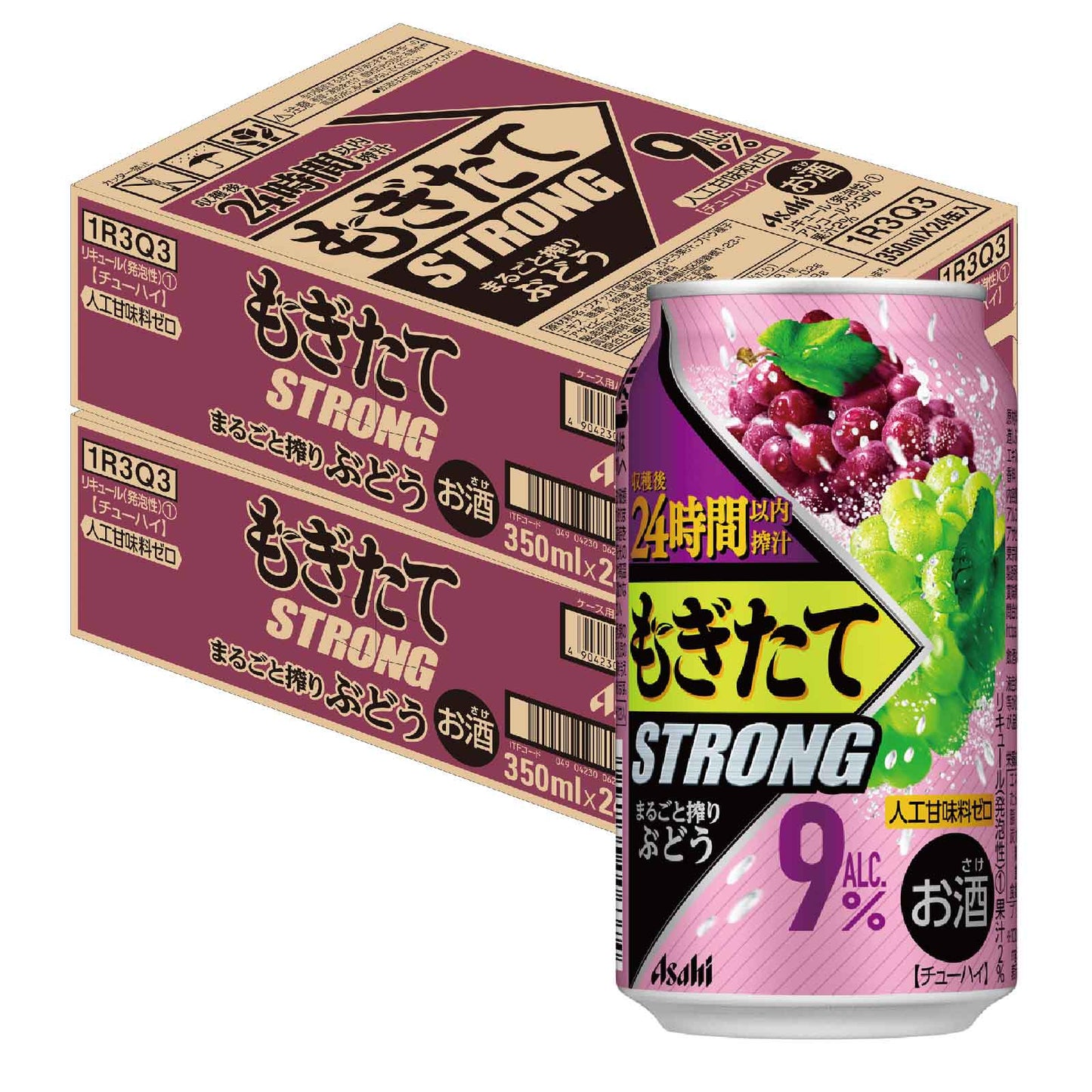 【送料無料】【2ケースセット】アサヒ もぎたて 新鮮ぶどう 350ml×48本(2ケース)