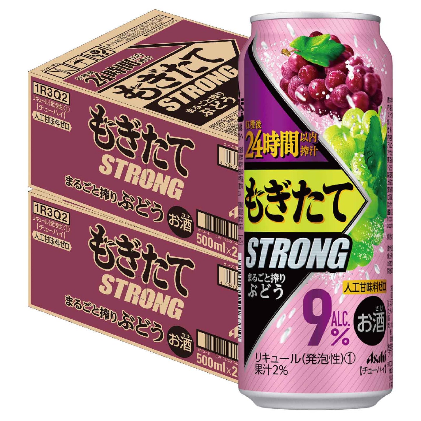 【送料無料】【2ケースセット】アサヒ もぎたて 新鮮ぶどう 500ml×48本(2ケース)