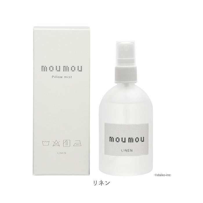 【コットン・ピローミスト】 moumou ピローミスト 通販 linen silk cotton ルームミスト 消臭スプレー 枕 芳香剤 部屋 消臭 芳香 リビング 香り リフレッシュ ムームー 大香 おしゃれ ギフト 生活雑貨