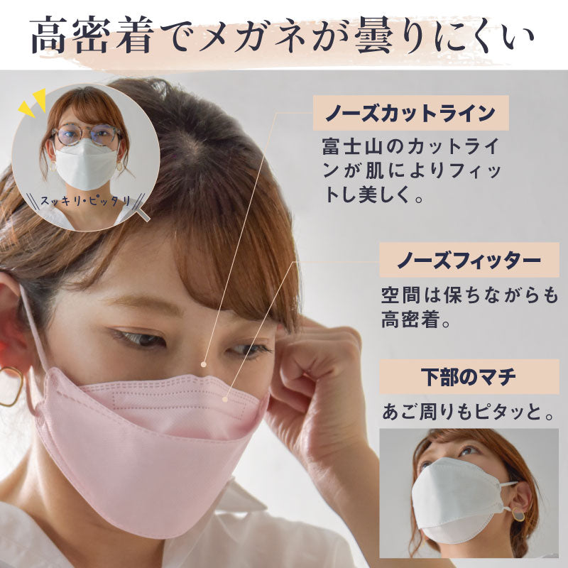 （ハニー 大人）【マスク工業会正会員  日本カケン認証あり JIS】マスク 30枚 血色マスク KF94マスク PM2.5 カラーマスク 韓国マスク 使い捨て 小顔 口紅がつきにくい メガネ曇らない 通気性