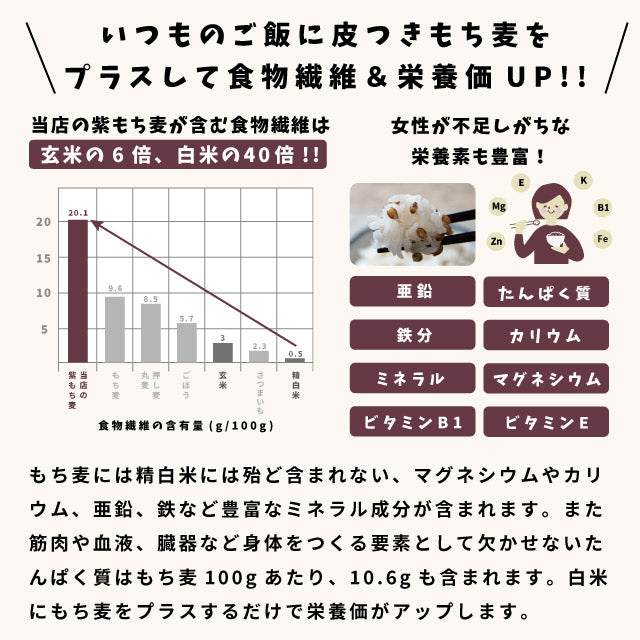 皮付 紫もち麦 1kg ダイシモチ