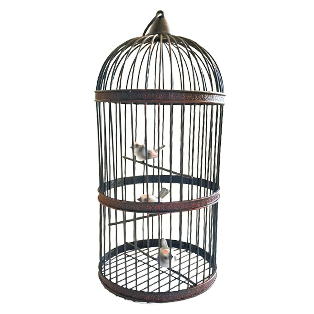 【人気商品】ペット用品 鳥籠 アイアン バード ケージ 53cm リング取っ手付き 鳥かご 篭 ブラック ディスプレイ 開閉 鉄 ヴィンテージ風 インテリア バードゲージ 結婚式 ウェディング ブライダル ガーデン ウェルカムスペース メジロ
