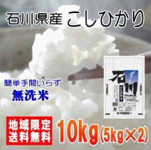 【無洗米】令和2年産石川県産こしひかり 10kg（5kg×2）