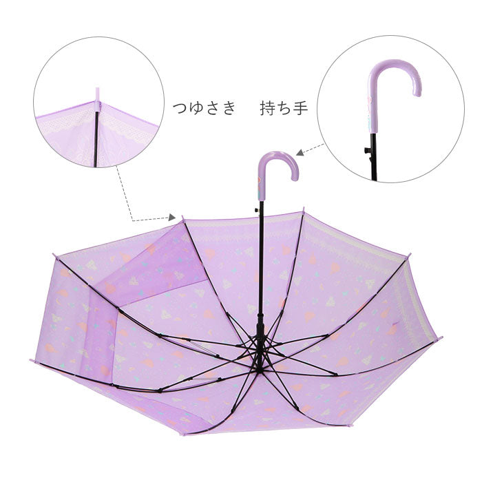 【キャンディユニコーンMINT・長傘】 キッズ 傘 男の子 通販 伸びる傘 55cm 雨傘 傘 シンプル 無地 雨具 レイングッズ 子供 子ども こども ボーイズ おしゃれ 通学 プレゼント 贈り物