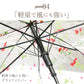 【フラワーRDxWH・長傘】 ビニール傘 丈夫 通販 プラスチック傘 プラスチック 65cm バードケージ 傘 グラスファイバー 雨傘 雨具 透明 クリア 雨 レイングッズ ブランド Amusant sous la pluie