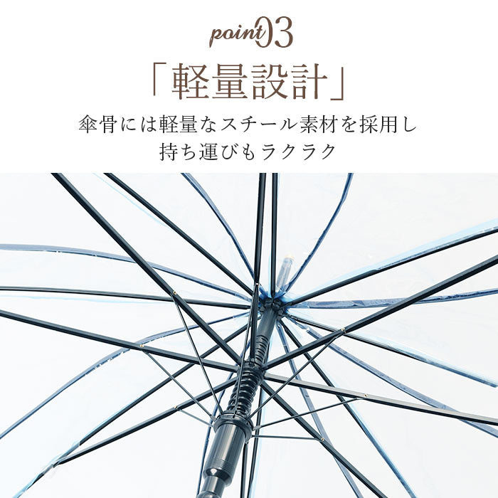 【フラワーフォルムSKYxNV】 ビニール傘 花びら 通販 60cm 長傘 雨傘 傘 ワンタッチ傘 ジャンプ傘 レディース amusant sous la pluie 透明 カサ かさ 大きめ 女子 高校生 通学 通勤 おしゃれ かわいい