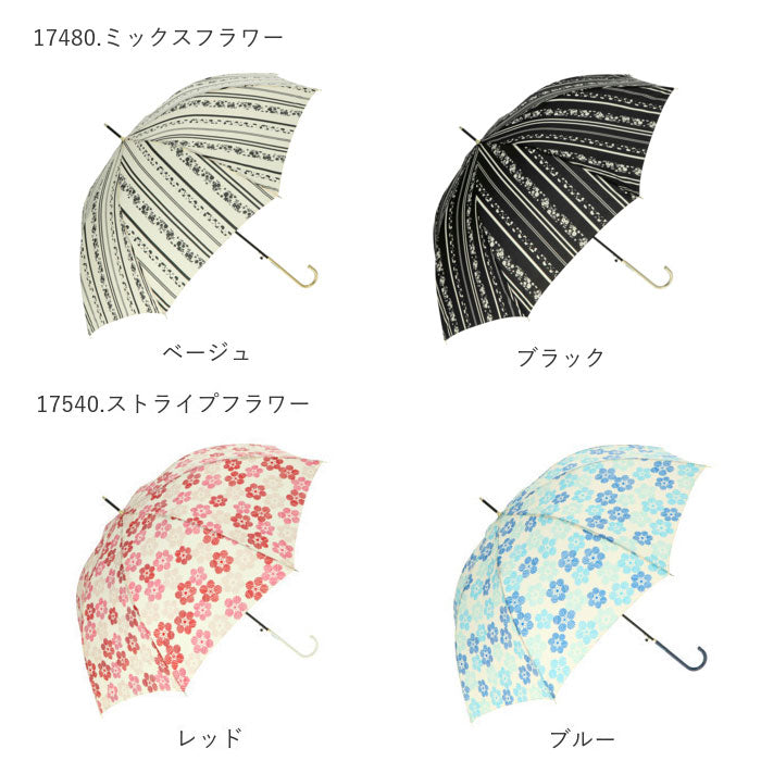 【ネイビー・17130.オーケストラCAT】 傘 レディース 耐風 通販 60cm 長傘 可愛い amusant sous la pluie 耐風傘 グラスファイバー骨 丈夫 壊れにくい おしゃれ 大人 かわいい 軽い 軽量 通勤 通学 シンプル スリム 雨傘