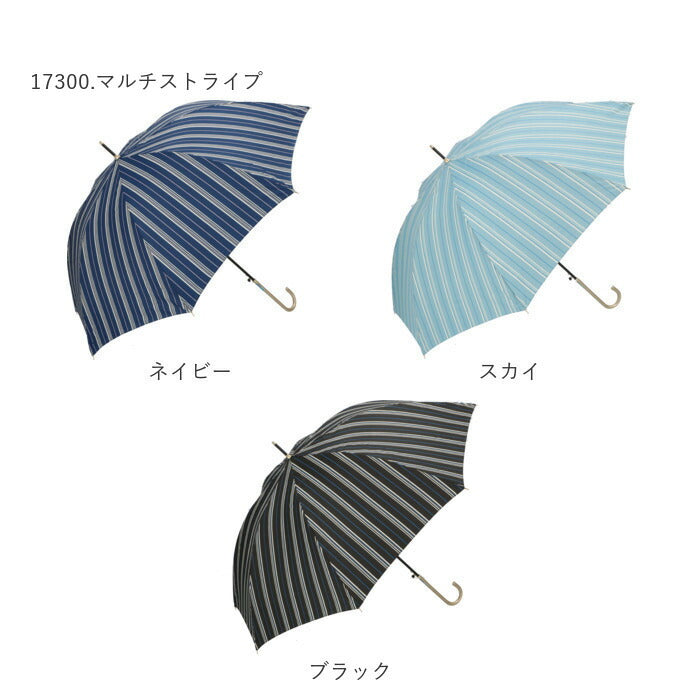 【ネイビー・17130.オーケストラCAT】 傘 レディース 耐風 通販 60cm 長傘 可愛い amusant sous la pluie 耐風傘 グラスファイバー骨 丈夫 壊れにくい おしゃれ 大人 かわいい 軽い 軽量 通勤 通学 シンプル スリム 雨傘