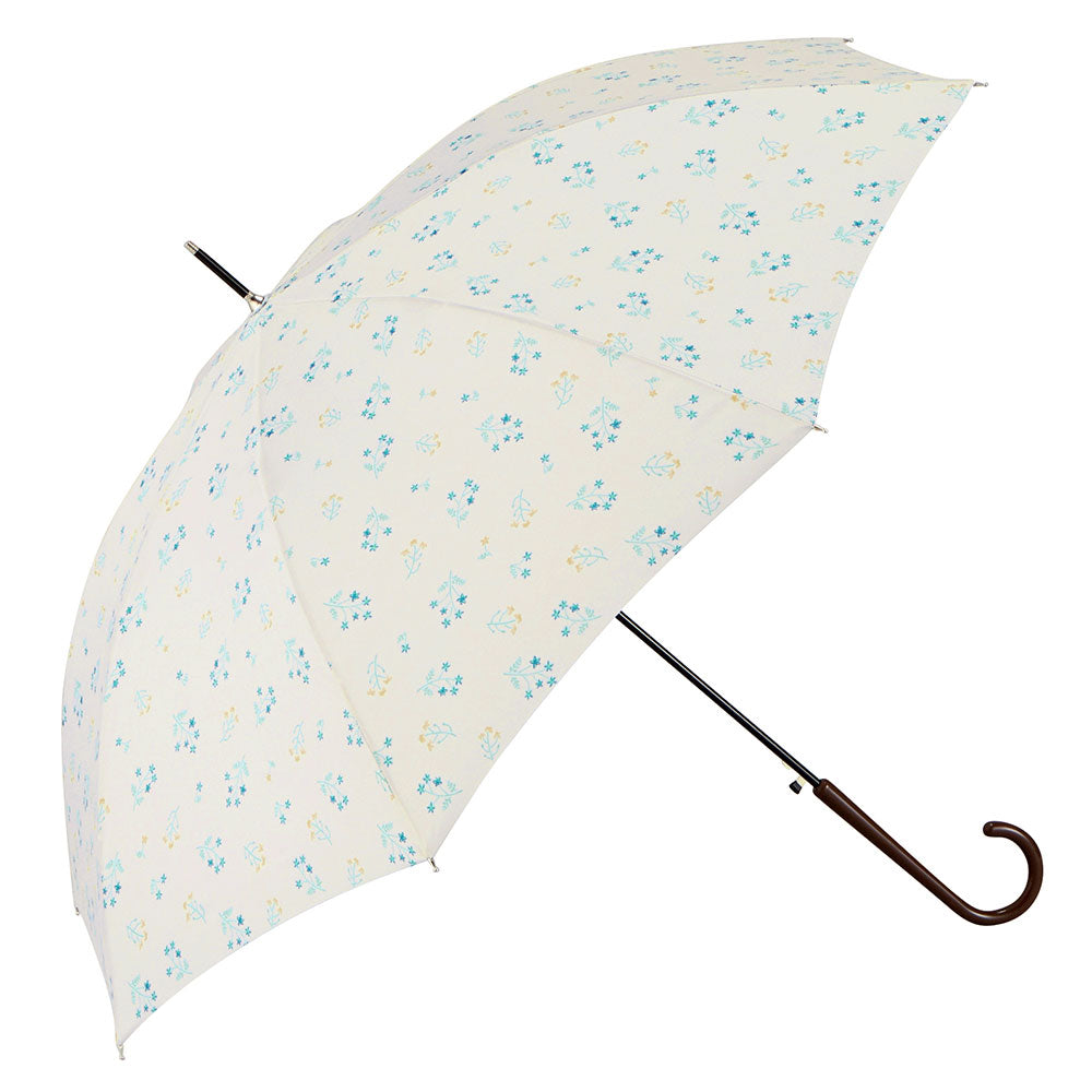 【ベージュ・17530.小花】 傘 レディース 耐風 通販 60cm 長傘 可愛い amusant sous la pluie UVカット 紫外線対策 耐風傘 グラスファイバー骨 丈夫 おしゃれ 大人 かわいい 軽い 軽量 通勤 通学 日傘 雨傘
