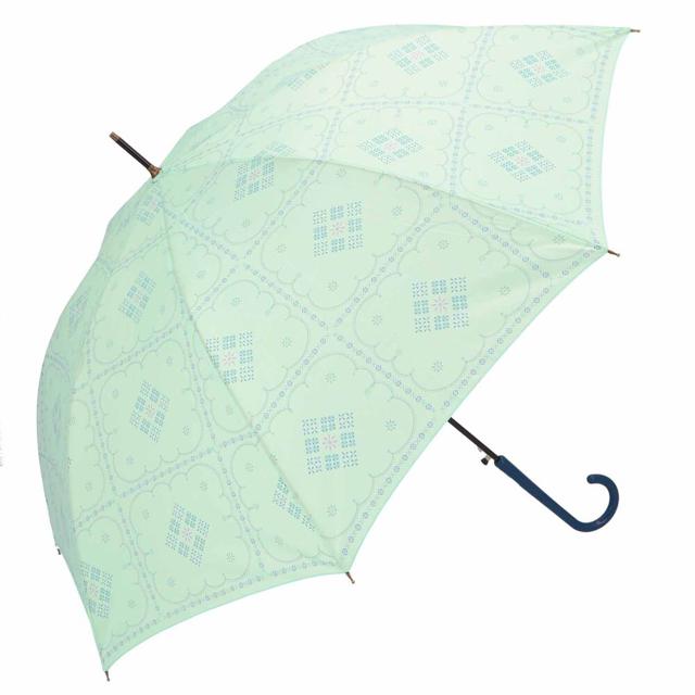 【ミント・17320.ボヘミアンフラワー】 傘 レディース 耐風 通販 60cm 長傘 可愛い amusant sous la pluie UVカット 紫外線対策 耐風傘 グラスファイバー骨 丈夫 おしゃれ 大人 かわいい 軽い 軽量 通勤 通学 日傘 雨傘