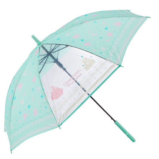 【ミント・28380.プリンセス】 傘 子供用 女の子 通販 長傘 キッズ 55cm かわいい amusant sous la pluie グラスファイバー骨 雨傘 軽量 おしゃれ 可愛い ジュニア 子ども傘 丈夫 女子 女児 小学生 登校 小学校 通学