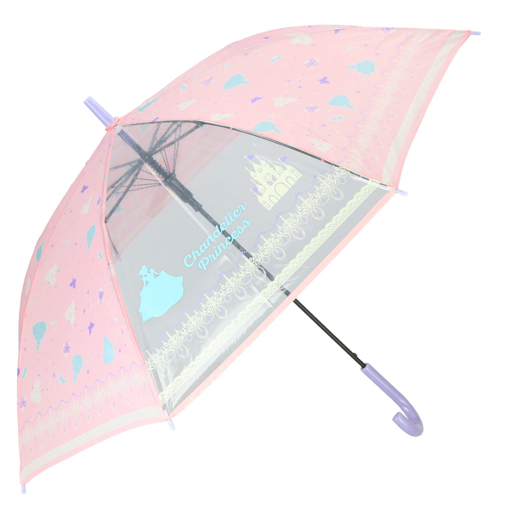 【ピンク・28380.プリンセス】 傘 子供用 女の子 通販 長傘 キッズ 55cm かわいい amusant sous la pluie グラスファイバー骨 雨傘 軽量 おしゃれ 可愛い ジュニア 子ども傘 丈夫 女子 女児 小学生 登校 小学校 通学