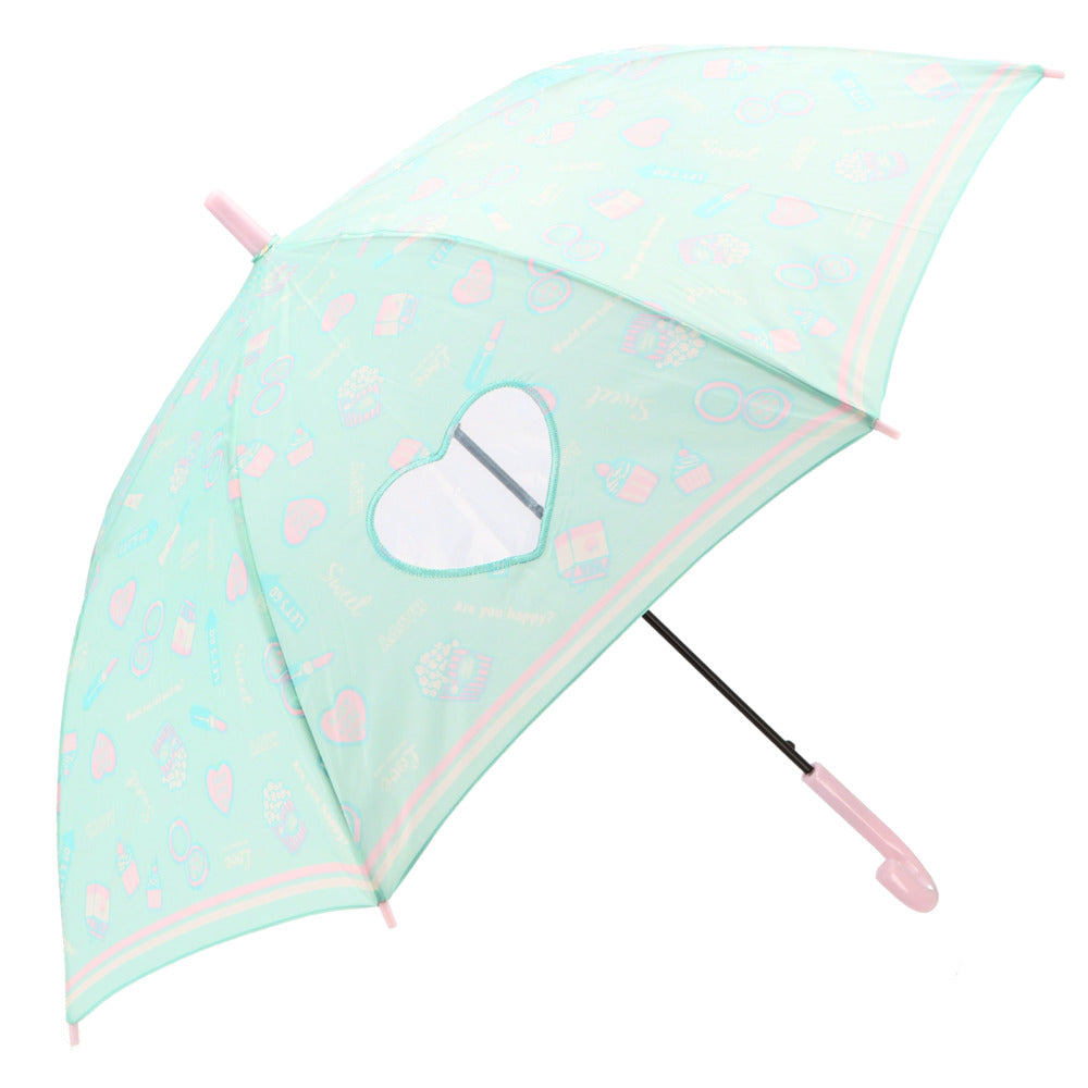 【スカイ・24490.オルチャン】 傘 子供用 女の子 通販 長傘 キッズ 55cm かわいい amusant sous la pluie グラスファイバー骨 雨傘 軽量 おしゃれ 可愛い ジュニア 子ども傘 丈夫 女子 女児 小学生 登校 小学校 通学
