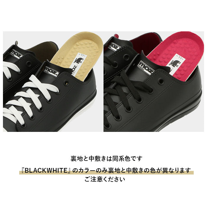 【WHITE・L約24cm】 レインブーツ レディース moz 通販 モズ レインシューズ MZ-8416 スニーカー おしゃれ 通勤 通学 レインスニーカー 晴雨兼用 雨靴 滑りにくい 防水設計 履きやすい 歩きやすい ローカット