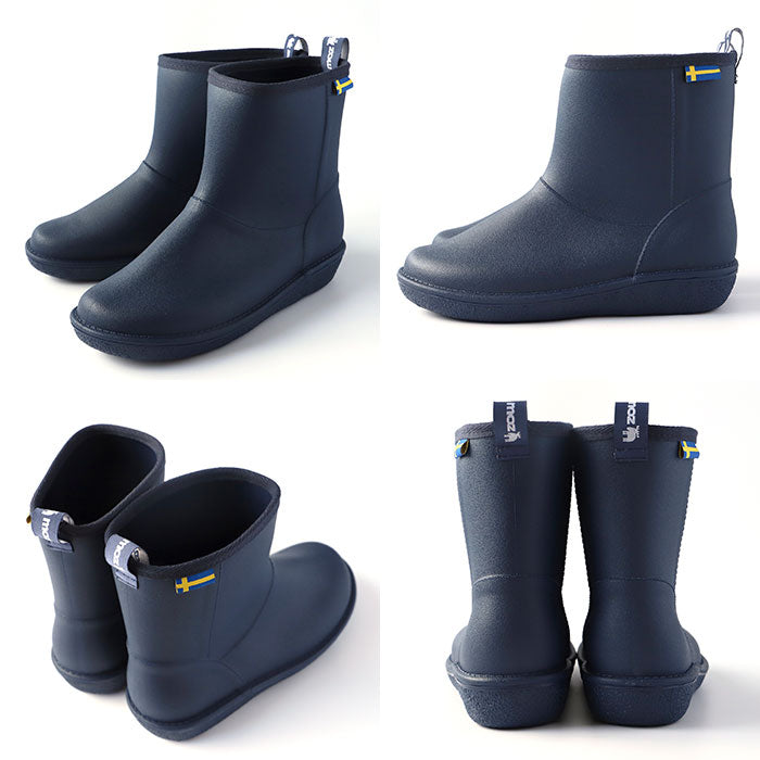 【NAVY・L約24cm】 レインブーツ レディース moz 通販 モズ レインシューズ MZ-8430 レインブーツ おしゃれ 通勤 通学 ショートブーツ 滑りにくい 歩きやすい シンプル 防水設計 蒸れにくい ショート ブーツ