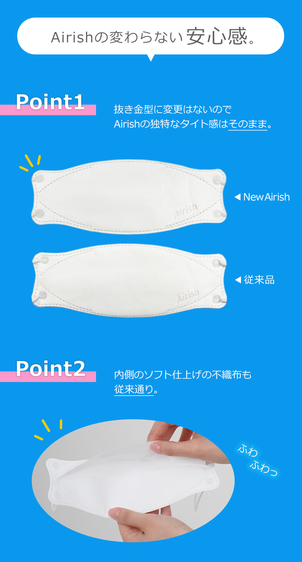 【50枚】KF94 マスク New Airish Plus エアリッシュ  ホワイト