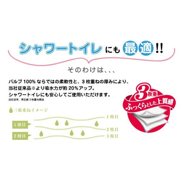 トイレットペーパー 丸富製紙 くまモン 3枚重ね 17m 12ロールＸ8パック
