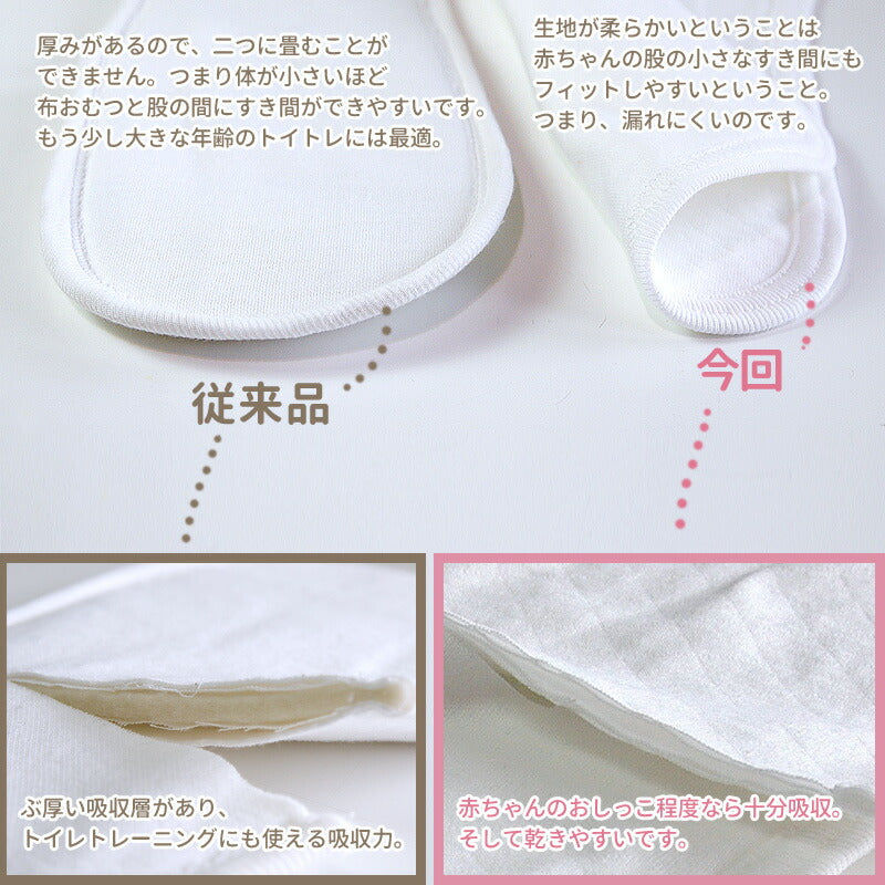 成形布おむつ 10枚組 綿100% 布おむつ 布オムツ おむつ 赤ちゃん オムツ 新生児 ベビー おむつパッド オムツパッド ベビーおむつ ベビーオムツ 白 保育園 出産準備 入園準備 入園グッズ トイレトレーニング 尿漏れ おしっこ おねしょ