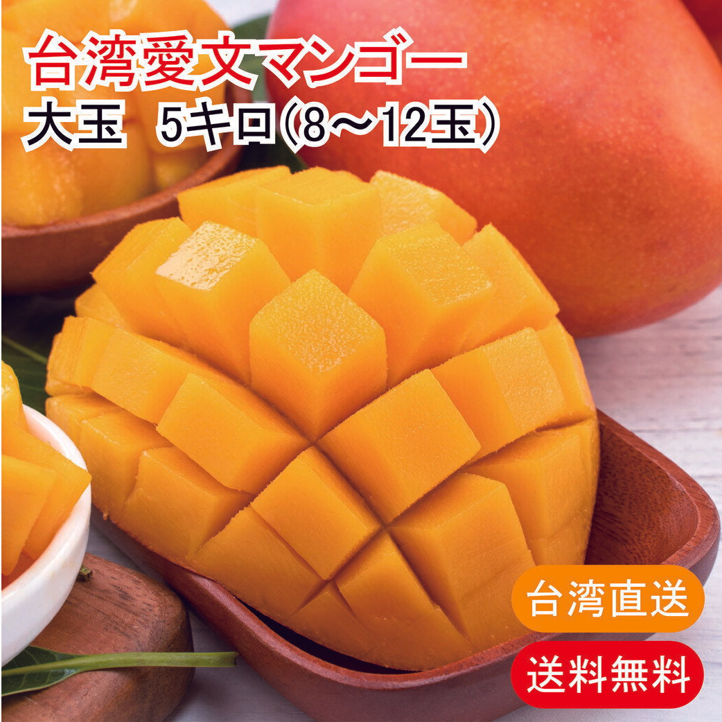 【贈答用】台湾愛文マンゴー 5kg箱/8-12玉入 大玉
