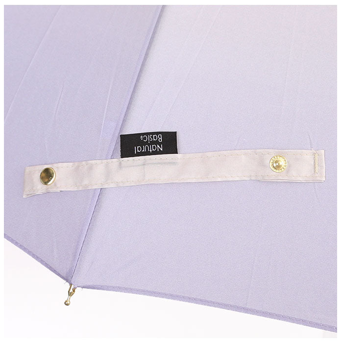 【ウィステリアPURPLE】 傘 レディース ジャンプ 通販 55cm グラスファイバー 16本骨 長傘 雨傘 多骨傘 雨具 丈夫 natural basic ナチュラルベーシック かさ カサ 婦人傘 くすみカラー 雨グッズ レイングッズ