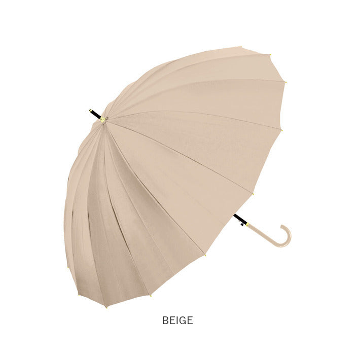 【NAVY・傘】 傘 レディース ジャンプ 通販 メンズ 55cm グラスファイバー 16本骨 長傘 雨傘 多骨傘 雨具 丈夫 natural basic ナチュラルベーシック かさ カサ 婦人 紳士 雨グッズ レイングッズ