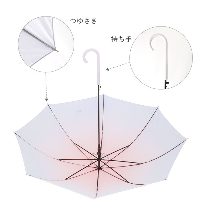 【カラフルメローBLUE・傘】 雨傘 レディース 長傘 おしゃれ 通販 傘 かさ ジャンプ ワンタッチ ジャンプ傘 58cm グラスファイバー骨 Natural basic ナチュラルベーシック おしゃれ デザイン 柄 大人 かわいい