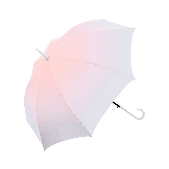 【カラフルメローBLUE・傘】 雨傘 レディース 長傘 おしゃれ 通販 傘 かさ ジャンプ ワンタッチ ジャンプ傘 58cm グラスファイバー骨 Natural basic ナチュラルベーシック おしゃれ デザイン 柄 大人 かわいい