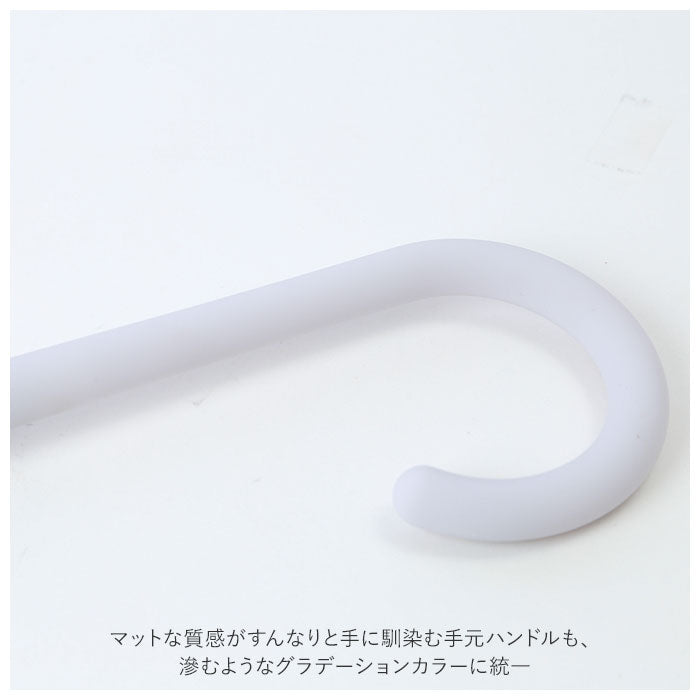【カラフルメローBLUE・傘】 雨傘 レディース 長傘 おしゃれ 通販 傘 かさ ジャンプ ワンタッチ ジャンプ傘 58cm グラスファイバー骨 Natural basic ナチュラルベーシック おしゃれ デザイン 柄 大人 かわいい
