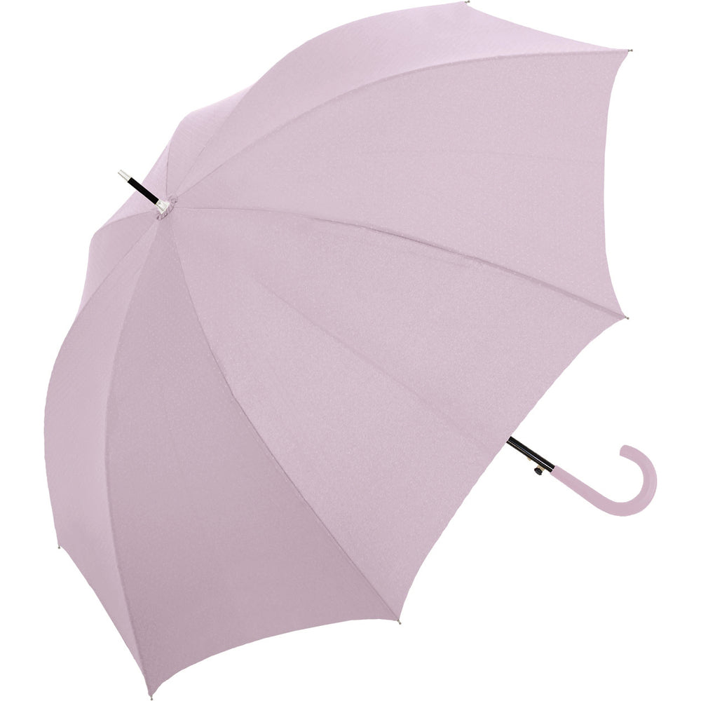 【PURPLE・傘】 雨傘 レディース 長傘 おしゃれ 通販 傘 かさ ジャンプ ワンタッチ ジャンプ傘 58cm グラスファイバー骨 Natural basic ナチュラルベーシック おしゃれ シンプル 無地 艶消し手元 MUJI