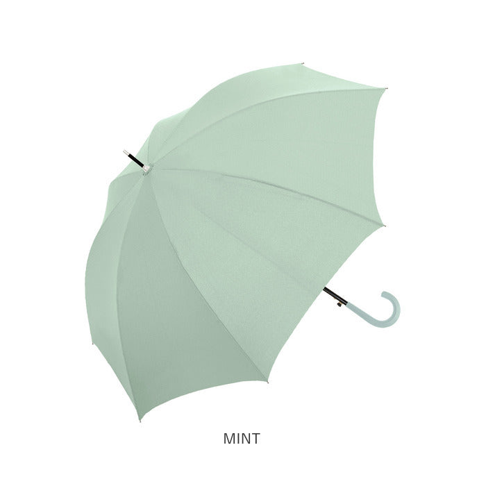 【NAVY】 雨傘 レディース 長傘 おしゃれ 通販 傘 かさ ジャンプ ワンタッチ ジャンプ傘 58cm グラスファイバー骨 Natural basic ナチュラルベーシック おしゃれ シンプル 無地 艶消し手元 MUJI