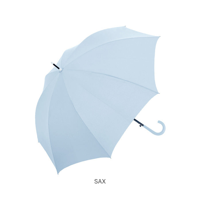 【NAVY】 雨傘 レディース 長傘 おしゃれ 通販 傘 かさ ジャンプ ワンタッチ ジャンプ傘 58cm グラスファイバー骨 Natural basic ナチュラルベーシック おしゃれ シンプル 無地 艶消し手元 MUJI