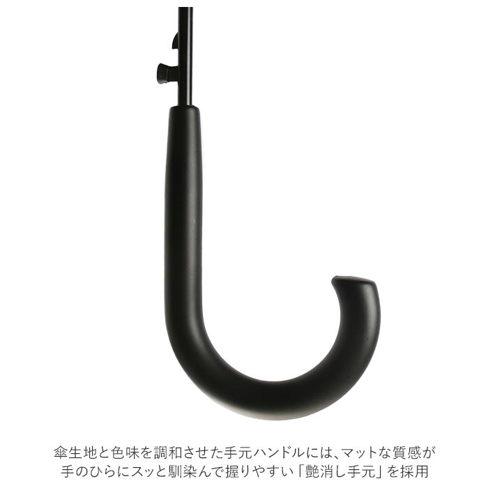 【NAVY】 雨傘 レディース 長傘 おしゃれ 通販 傘 かさ ジャンプ ワンタッチ ジャンプ傘 58cm グラスファイバー骨 Natural basic ナチュラルベーシック おしゃれ シンプル 無地 艶消し手元 MUJI
