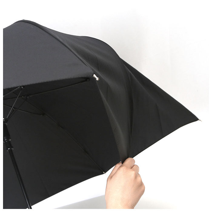 【NAVY】 雨傘 レディース 長傘 おしゃれ 通販 傘 かさ ジャンプ ワンタッチ ジャンプ傘 58cm グラスファイバー骨 Natural basic ナチュラルベーシック おしゃれ シンプル 無地 艶消し手元 MUJI