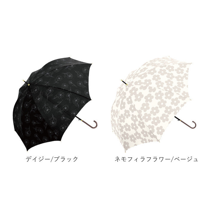 【811007PストライプGRN】 長傘 レディース おしゃれ 通販 大きめ 60cm ジャンプ傘 グラスファイバー骨 丈夫 シンプル 耐風 晴雨兼用 UVカット かわいい 紫外線対策 通勤 通学 婦人傘 女性用 傘 Natural basic